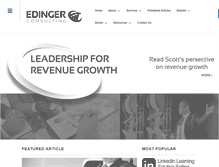 Tablet Screenshot of edingerconsulting.com